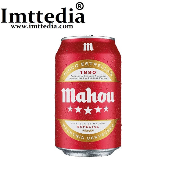 CERVEZA MAHOU 5 ESTRELLAS LATA DE 33CL 2592 UND